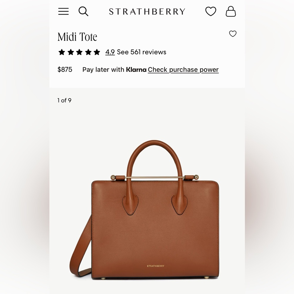 Strathberry Chestnut Midi Tote